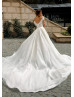 Cap Sleeves Beaded Ivory Lace Tulle Fairy Wedding Dress